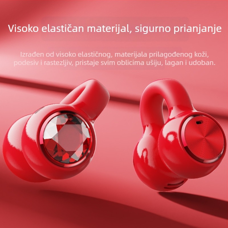Bluetooth slušalice s klipom za uho, vodljivost zraka, proziran dizajn, ne ulaze u uho, sportske bežične s redukcijom buke
