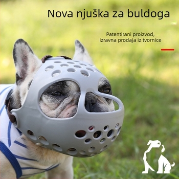 HANDOU MASKA ZA PSE, mekani TPE, za pse s kratkim njuškom, engleski buldog, francuski buldog i mops, sprječava pretjerano jedanje i grizenje