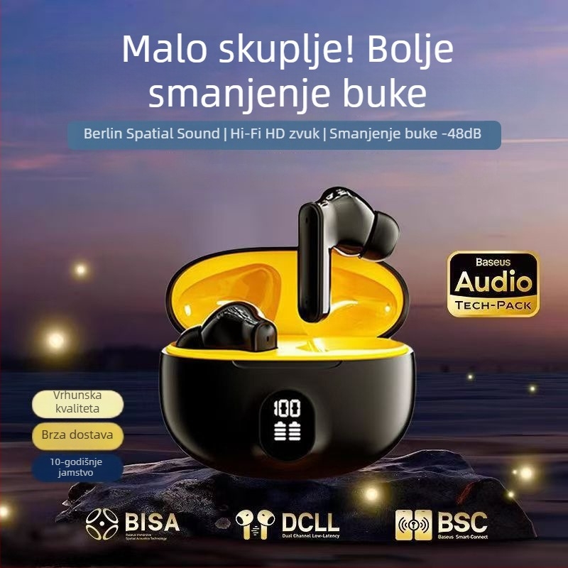 2025 nove bežične in-ear Bluetooth slušalice za sport, redukcija šuma, visoka kvaliteta zvuka
