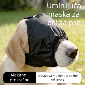 Maska za oči za pse za putovanja protiv kinetoze, blokira svjetlo, ublažava stres