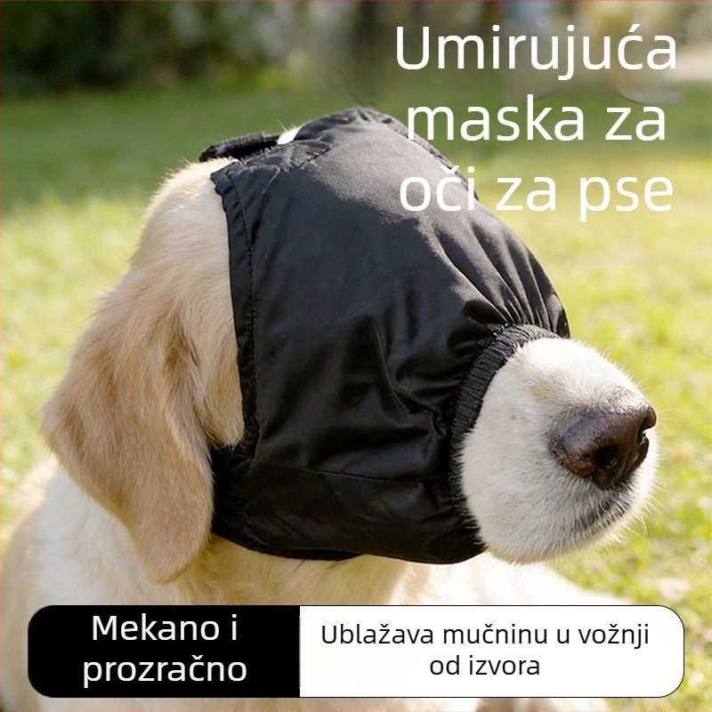 Maska za oči za pse za putovanja protiv kinetoze, blokira svjetlo, ublažava stres