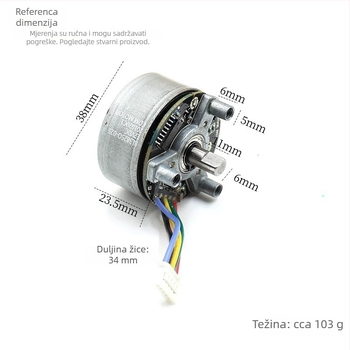 BL3825 Motor Fascia Gun – Vanjski rotor, bez četkica, DC 12V, 3800 okretaja/min, visok moment snage, mini veličina