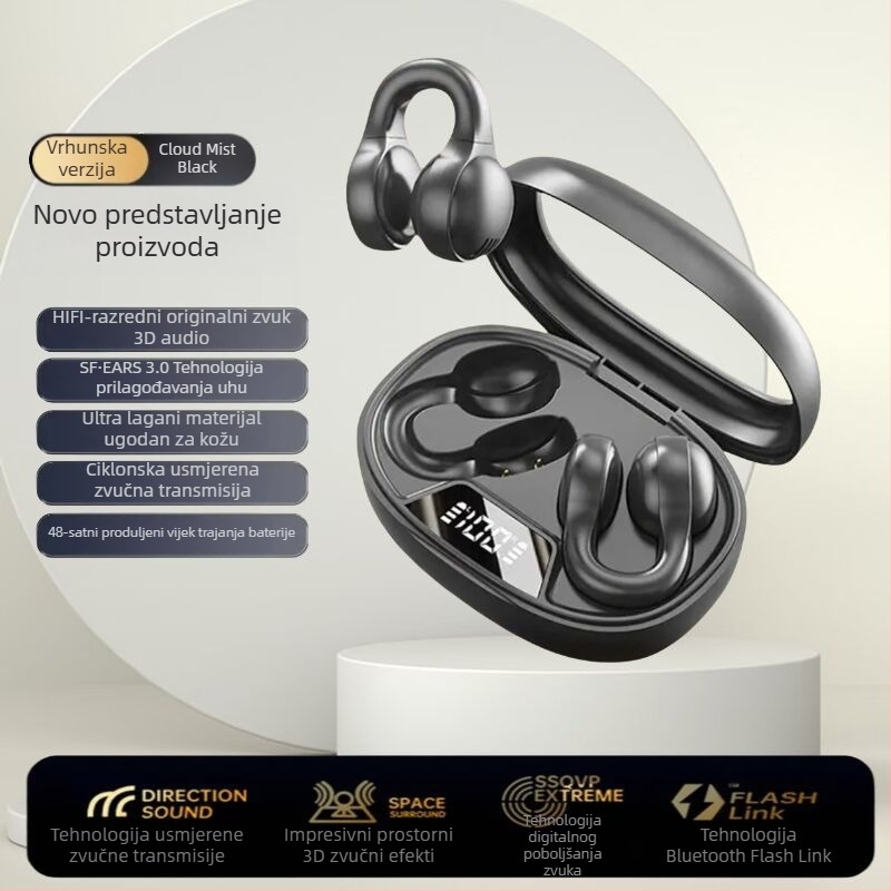 X53 dodirne in-ear TWS bežične slušalice s klipom za uho, redukcija šuma i digitalni zaslon za gaming