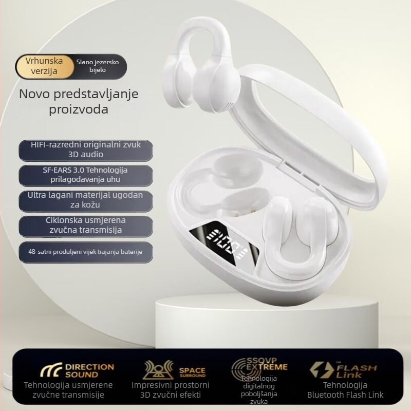 X53 dodirne in-ear TWS bežične slušalice s klipom za uho, redukcija šuma i digitalni zaslon za gaming