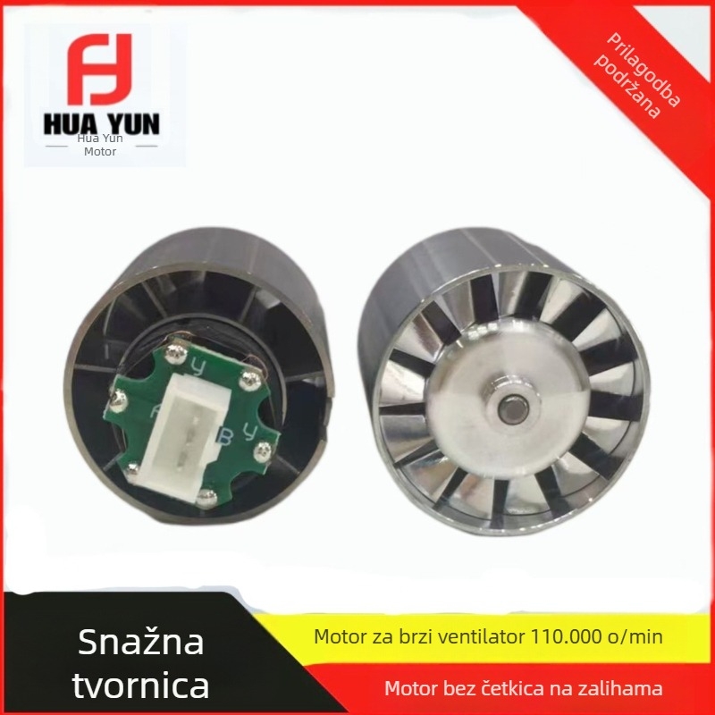 Bezčetkasti mikro DC motor, 90 000 okretaja/min, 7,4–12 V, visoke brzine