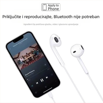 Visokokvalitetne žične slušalice kompatibilne s iPhone 15, iPhone 14 s 3,5 mm priključkom i Huawei Type-C slušalicama