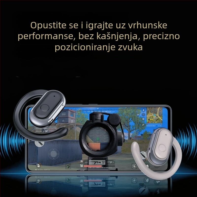 2024 Novo OWS Bluetooth sportske slušalice s kukom za uho, izvan uha, pametno dodirno upravljanje