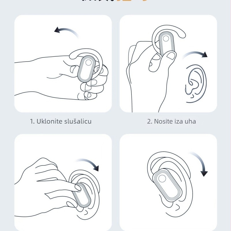 2024 Novo OWS Bluetooth sportske slušalice s kukom za uho, izvan uha, pametno dodirno upravljanje