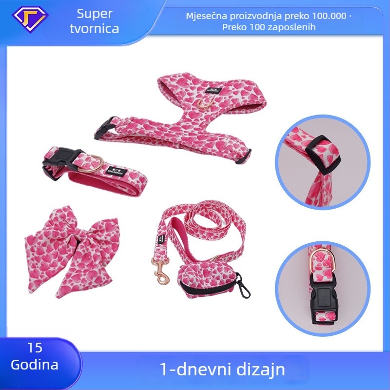 Prilagođeni Huashong kaiš za kućne ljubimce, otporan i prozračan prsni harnes te vanjski set veste za pse malih i srednjih veličina