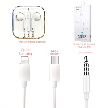 Shangying A6 žične ušne slušalice, 3,5 mm priključak, s upravljačem na kabelu, kompatibilne s Apple i Huawei