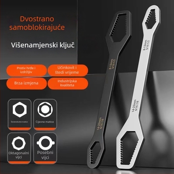 Samozatezni ključ u obliku cvijeta šljive, 8–24 mm, dvostruka glava, univerzalni ručni alat