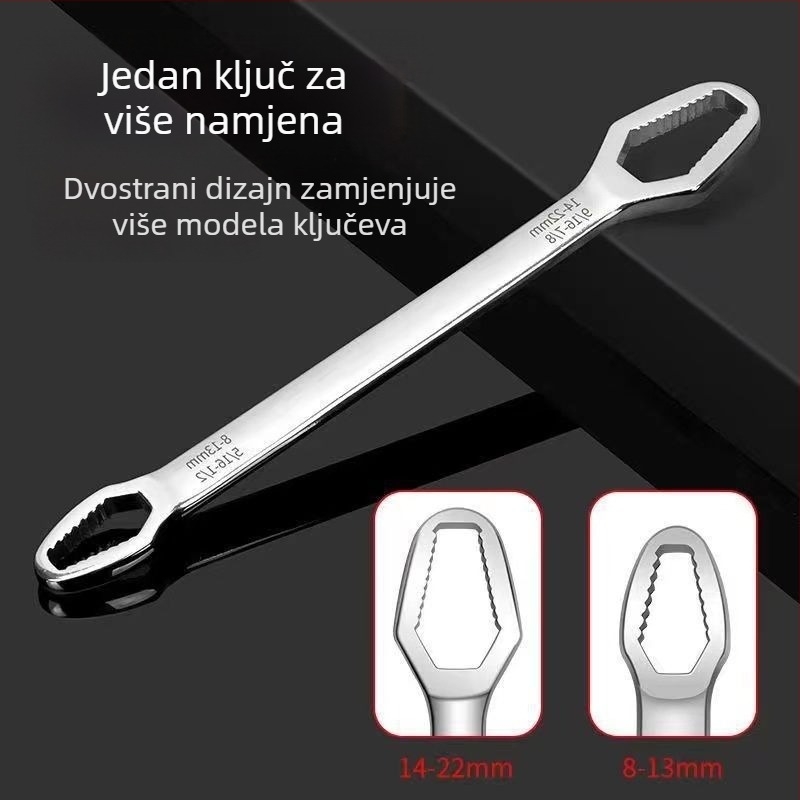 Samozatezni ključ u obliku cvijeta šljive, 8–24 mm, dvostruka glava, univerzalni ručni alat