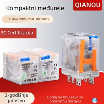 Kompaktni srednji relej HH52P-LT HH54P-LT, elektromagnetni relej, prekidač, 12V/24V/220V AC/DC