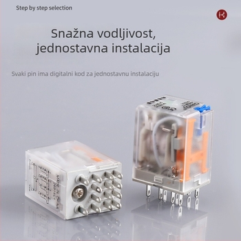 Kompaktni srednji relej HH52P-LT HH54P-LT, elektromagnetni relej, prekidač, 12V/24V/220V AC/DC