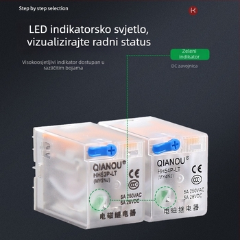 Kompaktni srednji relej HH52P-LT HH54P-LT, elektromagnetni relej, prekidač, 12V/24V/220V AC/DC