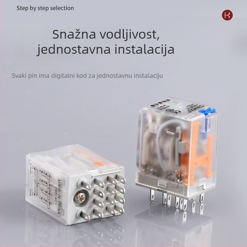 Kompaktni srednji relej HH52P-LT HH54P-LT, elektromagnetni relej, prekidač, 12V/24V/220V AC/DC