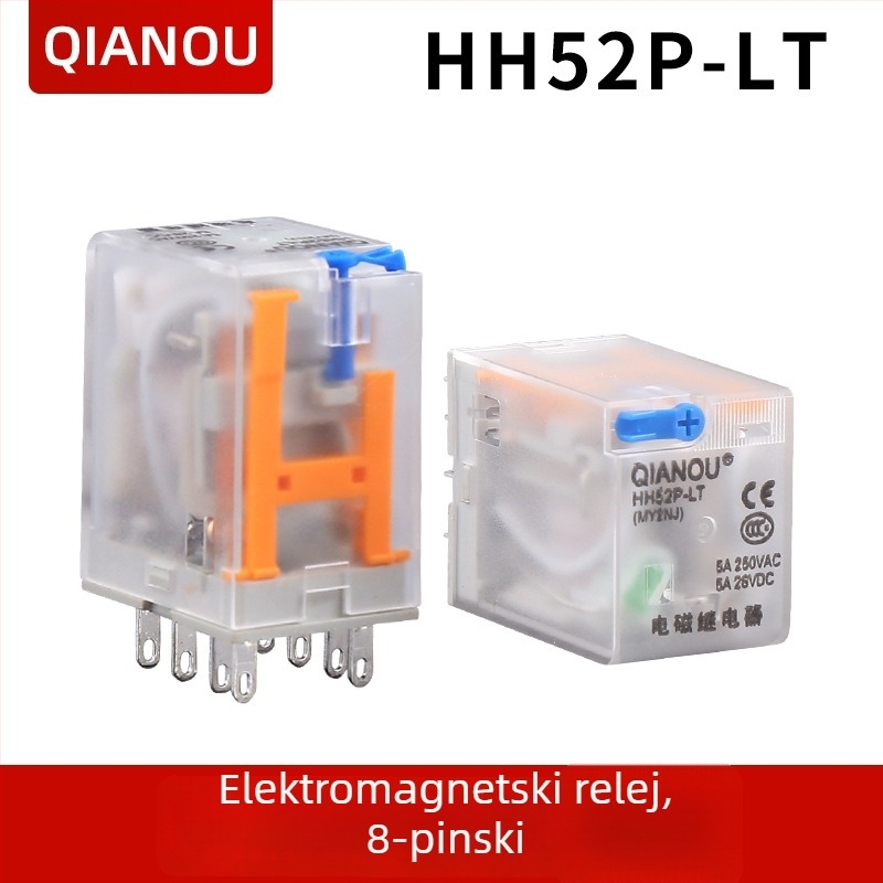 Kompaktni srednji relej HH52P-LT HH54P-LT, elektromagnetni relej, prekidač, 12V/24V/220V AC/DC