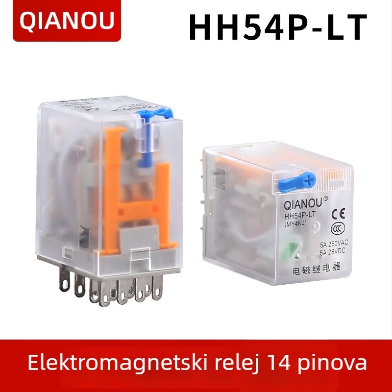 Kompaktni srednji relej HH52P-LT HH54P-LT, elektromagnetni relej, prekidač, 12V/24V/220V AC/DC