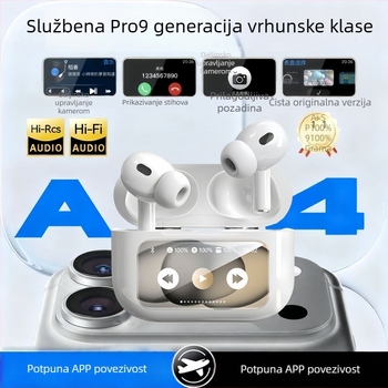 Visokokvalitetne bežične Bluetooth slušalice s LED zaslonom, vrhunski zvuk i aktivno poništavanje šuma – model 2025