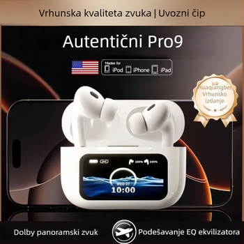 Visokokvalitetne bežične Bluetooth slušalice s LED zaslonom, vrhunski zvuk i aktivno poništavanje šuma – model 2025