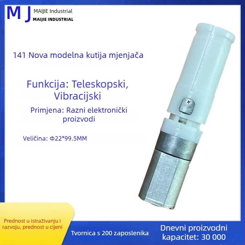 Telekopni motor s vibracijama, teleskopski prijenos, tiho reciprocijski linearni redukcijski motor