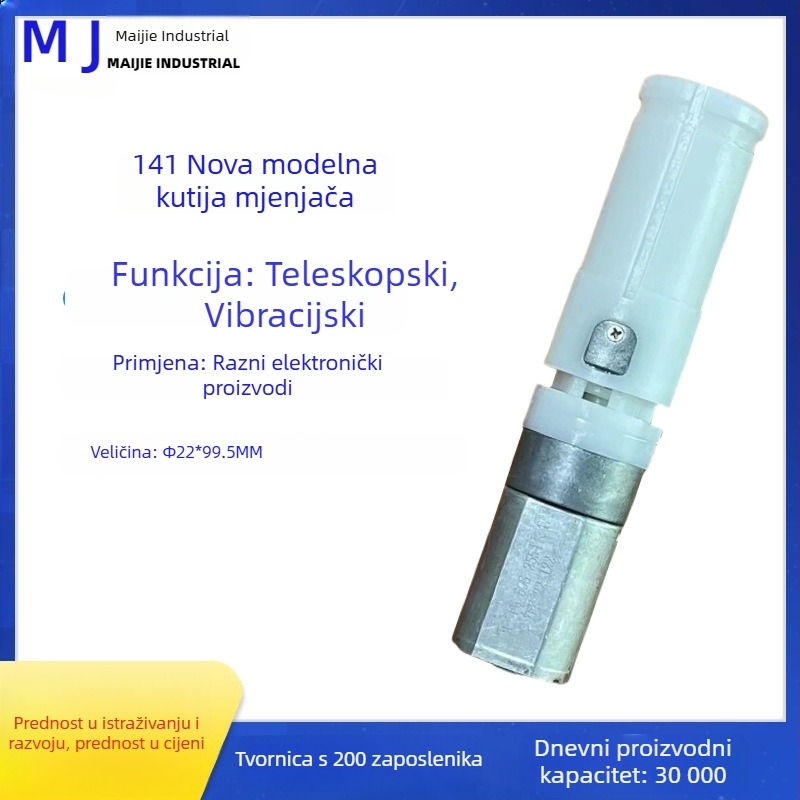 Telekopni motor s vibracijama, teleskopski prijenos, tiho reciprocijski linearni redukcijski motor