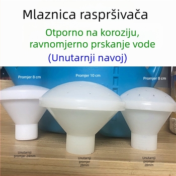 Plastična spiralna mlaznica za zalijevanje, nastavak za kantu za zalijevanje, kapacitet 4-10 L, ravnomjerno navodnjavanje vrta