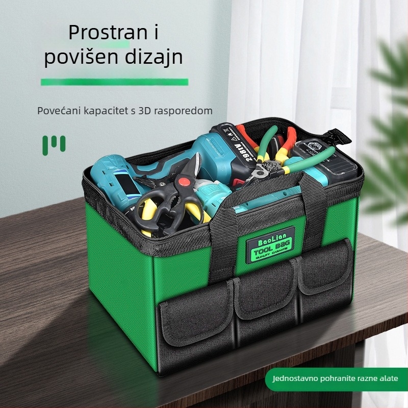 Set alata za elektro održavanje s udobnim skladištenjem, debeli platnen materijal, otporan na habanje, višenamjenski, velikih dimenzija, vodootporan.