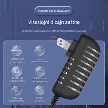 Napajanje 12V 2A za masažere, LED trake, nadzorne kamere, zvučnike, tvrde diskove, set-top boxe i usmjerivače.
