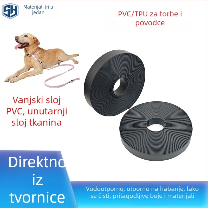 TPU ogrlica i povodac za kućne ljubimce s PVC trakom, vodootporni i otporni na habanje, jednostavno za čišćenje