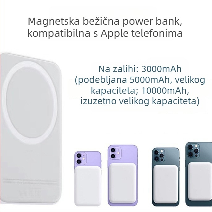 Magnetni bežični power bank kompatibilan s MagSafe 5000mAh