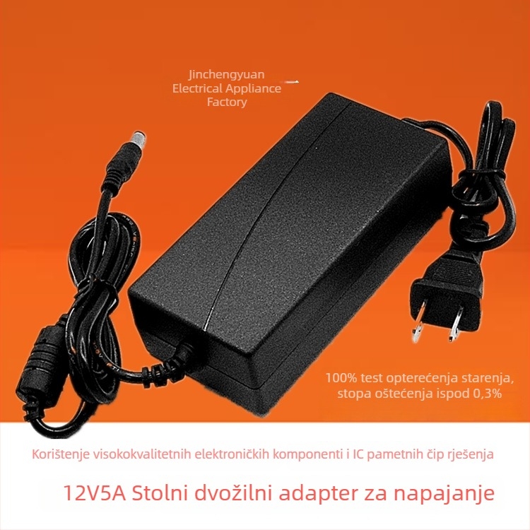 Napajanje 12V 5A za monitor i LED traku — standardi SAD, UK i EU