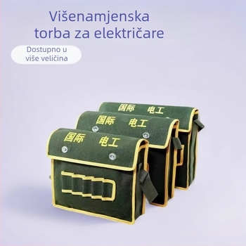 Platnena torba za alate električarima, debelo platno, torba preko ramena, dimenzije 35x30x10 cm / 40x35x10 cm / 45x35x10 cm
