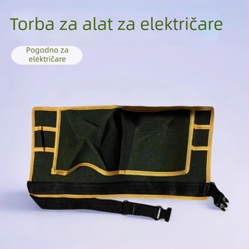 Platnena torba za alate električarima, debelo platno, torba preko ramena, dimenzije 35x30x10 cm / 40x35x10 cm / 45x35x10 cm