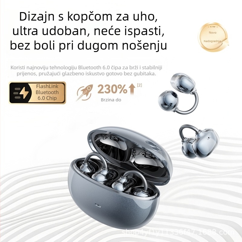 SK50 Bluetooth slušalice s klipsom – dugotrajna baterija, Bluetooth 6.0, privatni model, minimalistički dizajn, IPX6