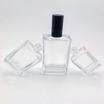 Staklena bočica za parfem s navojnim vratom, ravno kvadratnog oblika, fin sprej, prazna bočica za dopunu (30/50/100 ml)