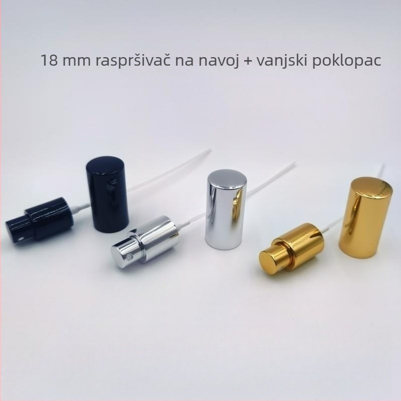 Staklena bočica za parfem s navojnim vratom, ravno kvadratnog oblika, fin sprej, prazna bočica za dopunu (30/50/100 ml)