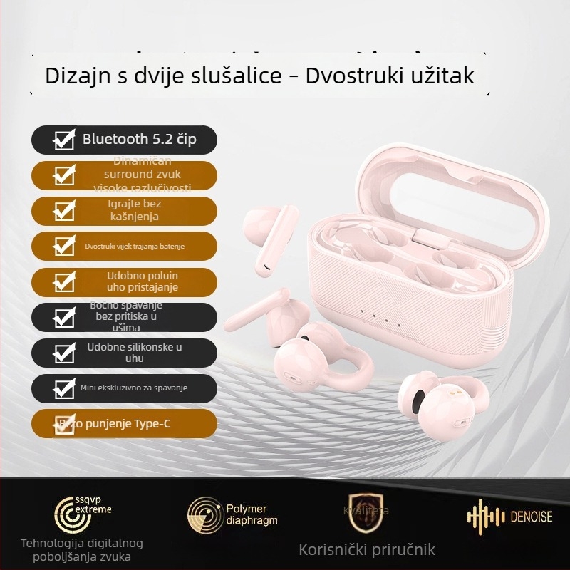 Nove bežične slušalice s klipom za uho, TWS, 2 para u paketu, Bluetooth