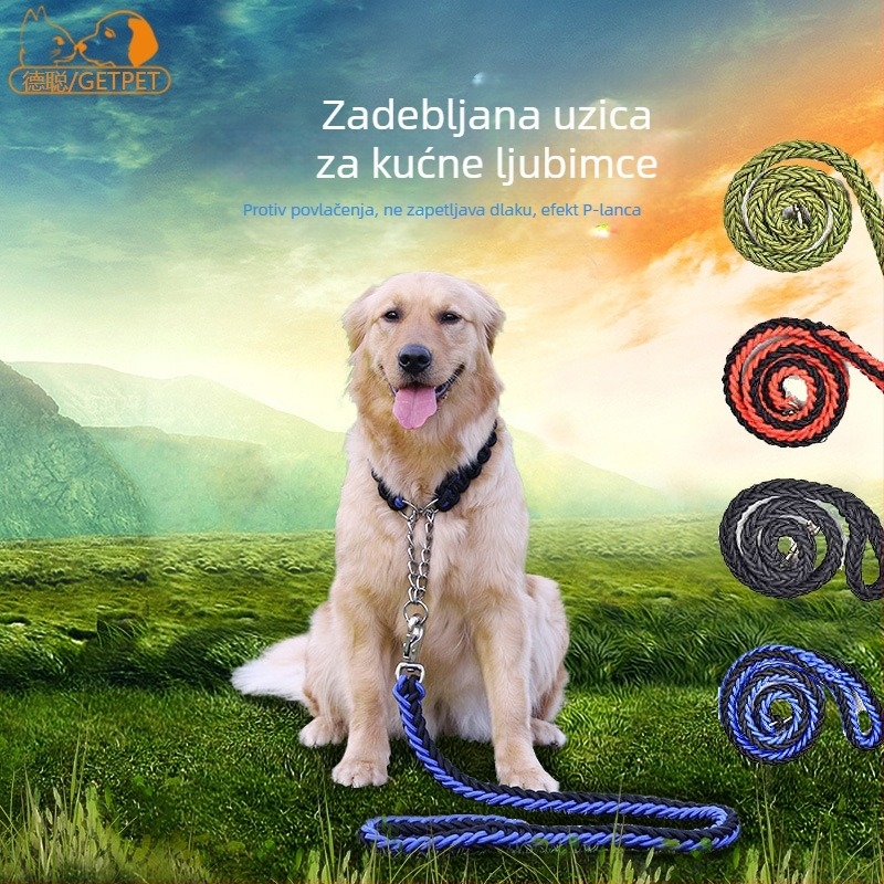 Gator Pat Decon set za vuču za Zlatnog retrivera uz kaiš, ogrlicu i P-lanac, veličine M, L, XL