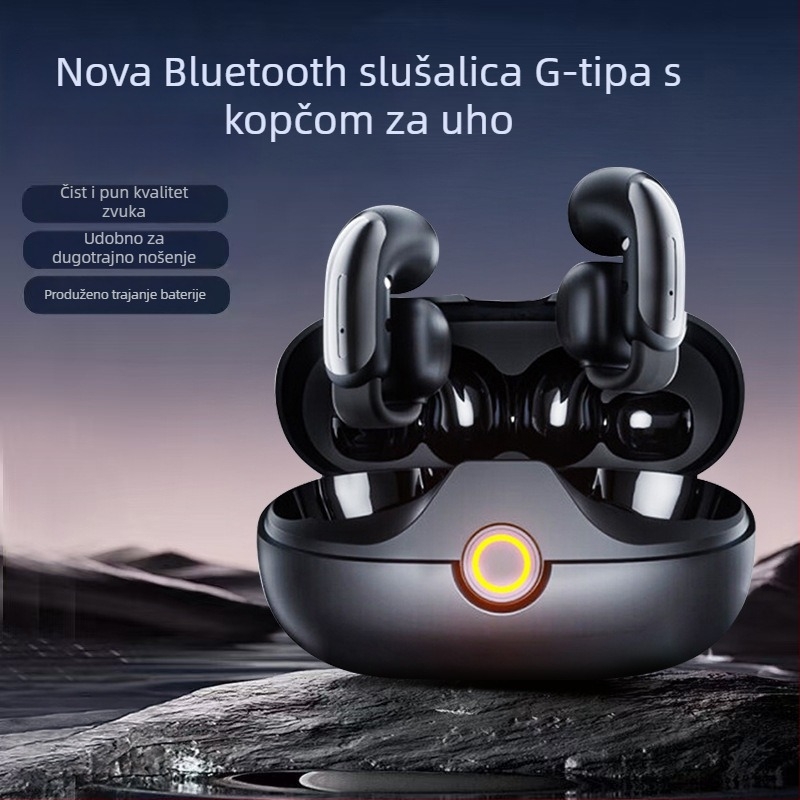 2025 novi G‑tipa Bluetooth slušalice s klipsom za uho, zvuk bez curenja, ne ulaze u uho, udobne za dugo nošenje, stereo bežične slušalice, Bluetooth 5.4, ABS materijal.