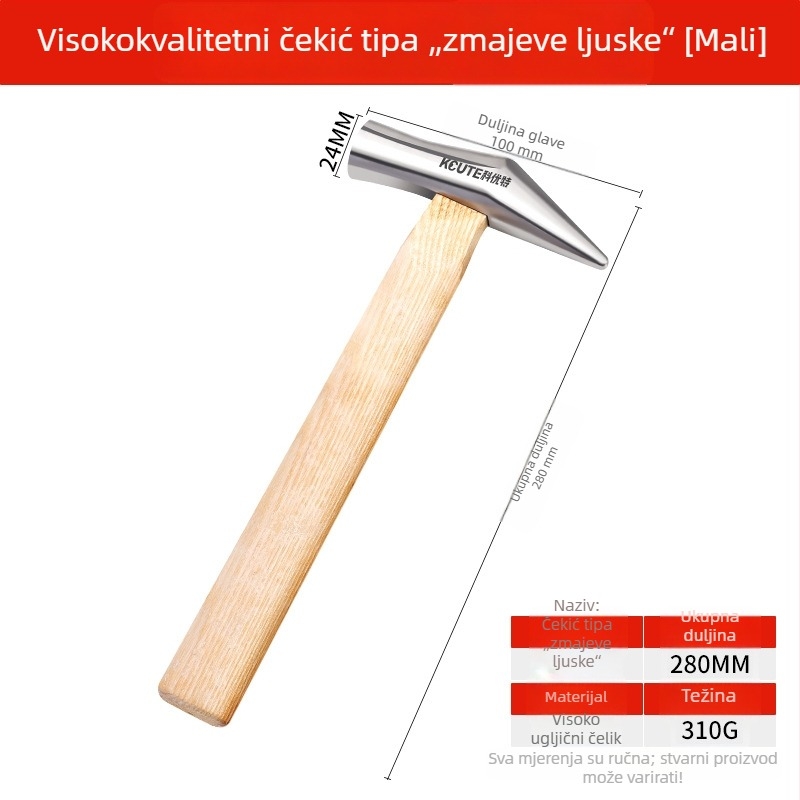 Čekić s teksturom dragonjih ljuski za graviranje nakita – višenamjenski željezni čekić za zlatne i srebrne narukvice