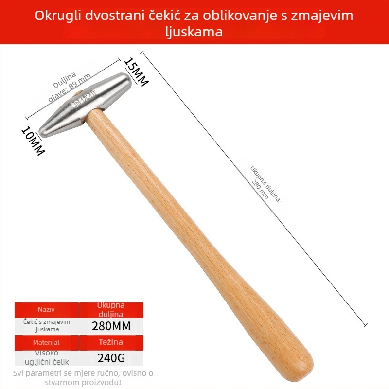 Čekić s teksturom dragonjih ljuski za graviranje nakita – višenamjenski željezni čekić za zlatne i srebrne narukvice