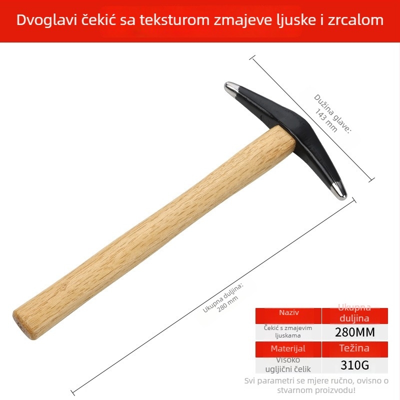 Čekić s teksturom dragonjih ljuski za graviranje nakita – višenamjenski željezni čekić za zlatne i srebrne narukvice