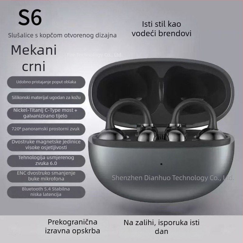 Huawei S6 klipsne bežične slušalice, AI prijevod uživo, HD zvuk, bez umetanja u uho