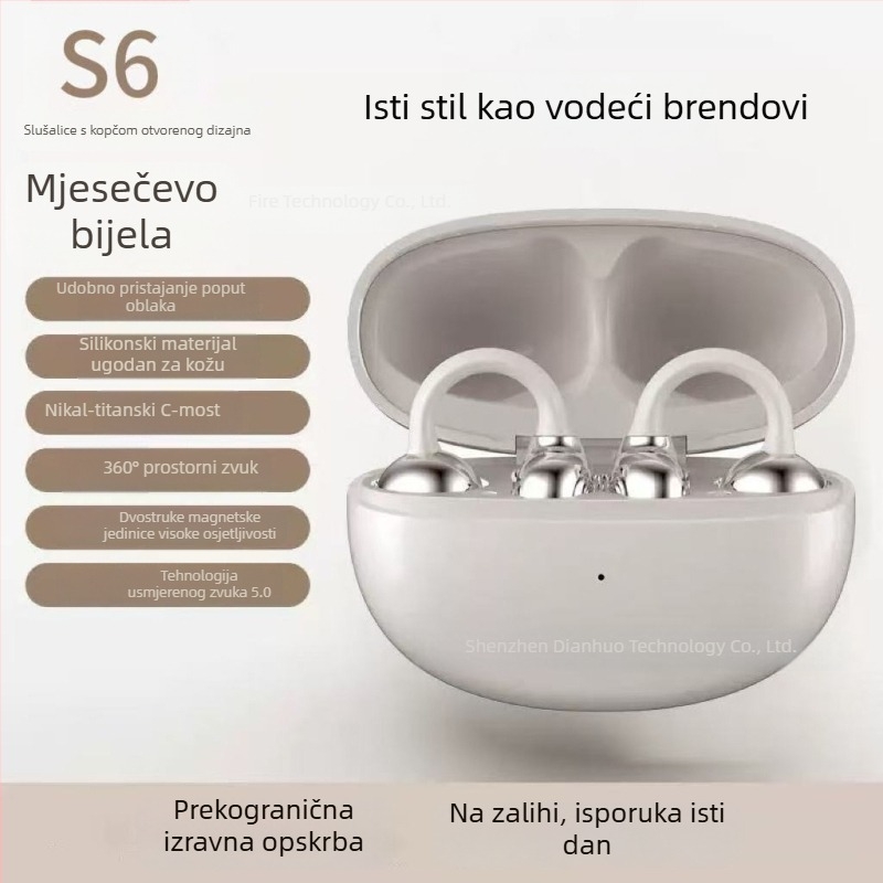 Huawei S6 klipsne bežične slušalice, AI prijevod uživo, HD zvuk, bez umetanja u uho