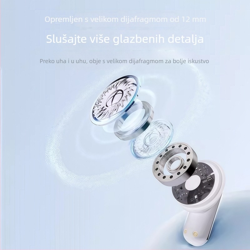 Četiri bežične Bluetooth slušalice s klipsom za uho, polu-in-ear dizajn, visokokvalitetan zvuk, dugotrajna baterija, stereo za dvoje