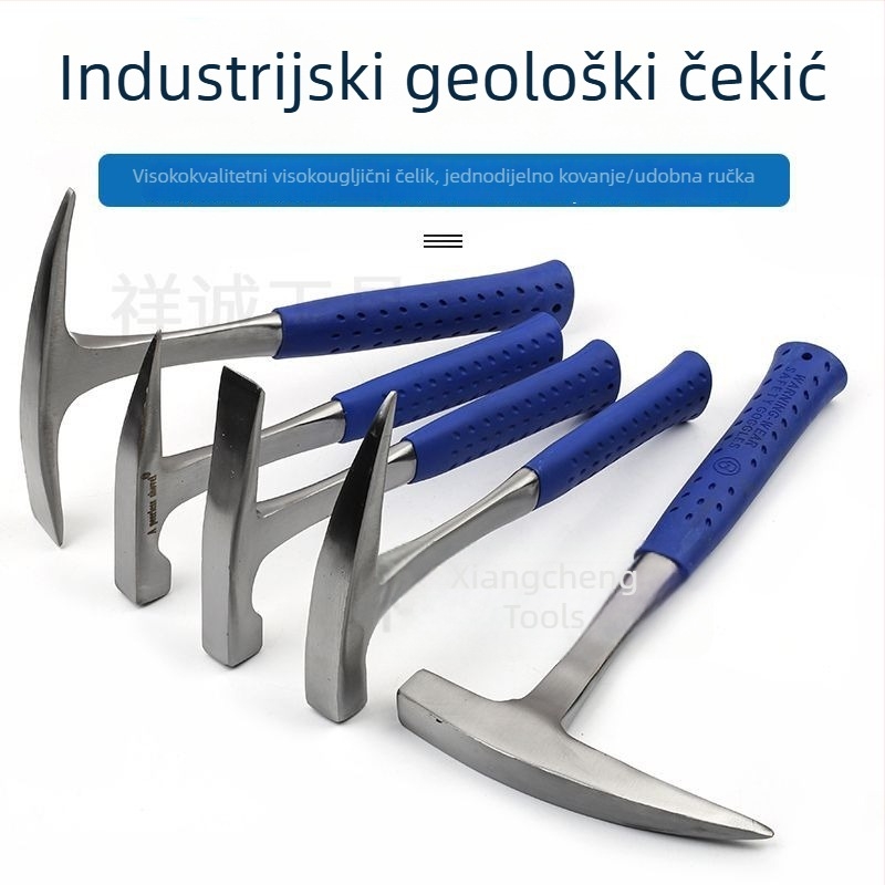 Čekić No. 45 od ugljičnog čelika, jedinstveni čekić za geološka istraživanja, kovano integrirano zidarsko čekić i pickaxe