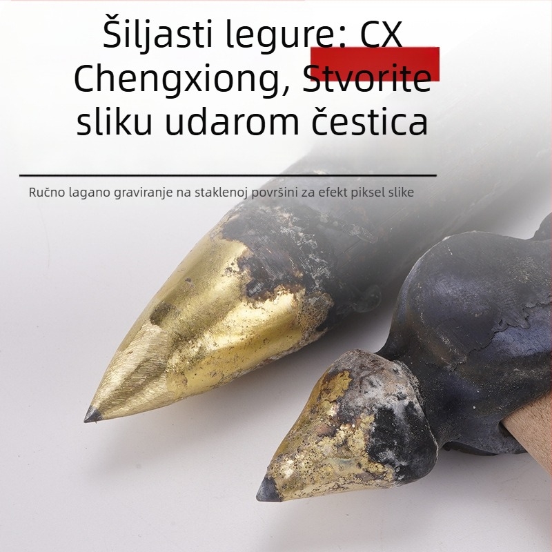 Set alata za slikanje na staklu — ručni čekić s legiranim vrhom i drvenom drškom, za ručno graviranje i sjenčanje