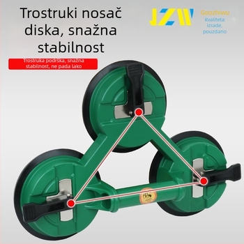 Snažna teška usisna kapica za staklo za montiranje pločica i podova te manipulaciju staklenim vratima i prozorima