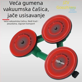 Snažna teška usisna kapica za staklo za montiranje pločica i podova te manipulaciju staklenim vratima i prozorima
